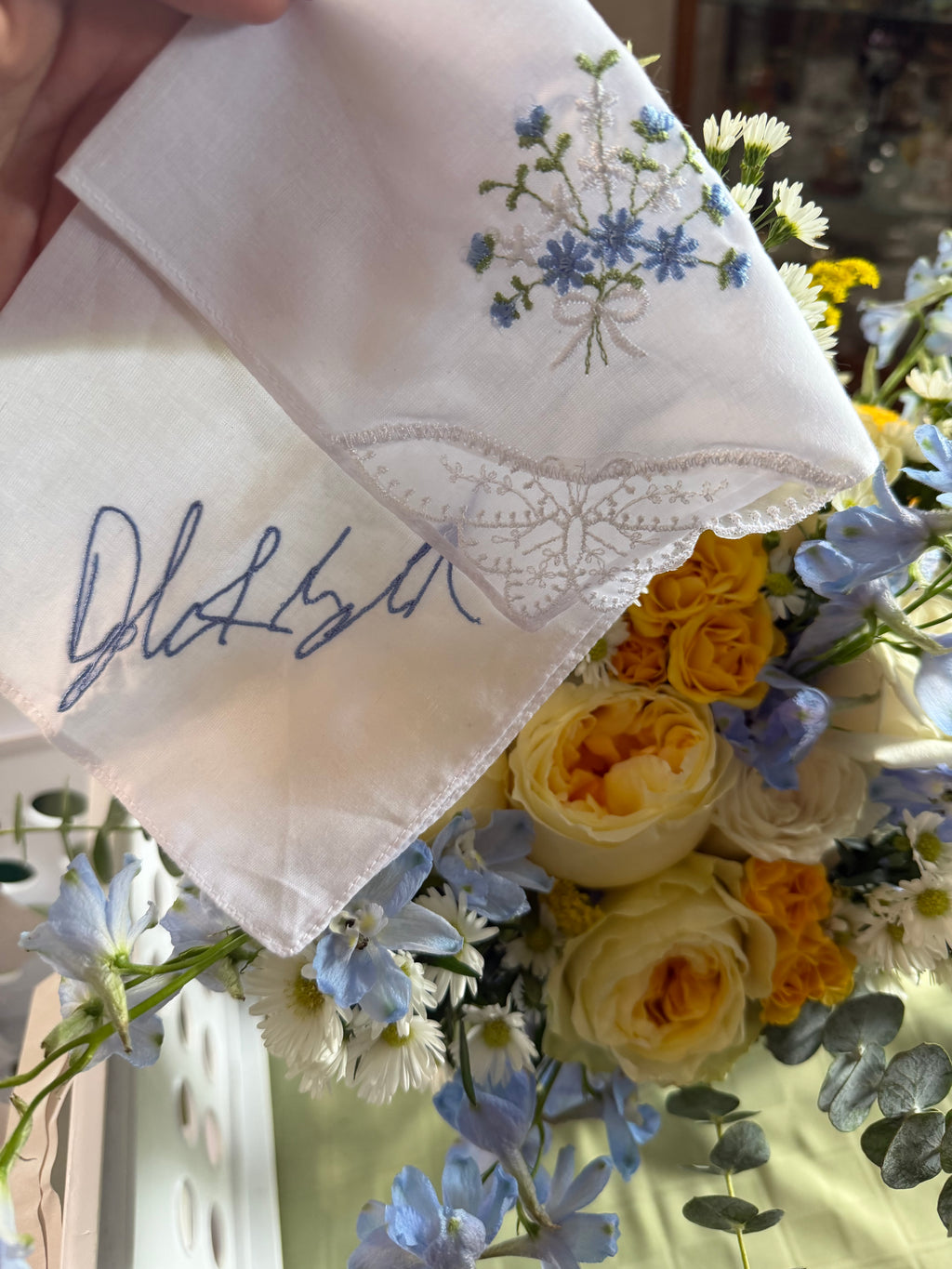 Personalized handwriting handkerchief